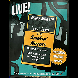 The Smokin' Mirrors live music poster