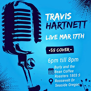 Live music: Travis Hartnett at Burly & the Bean Coffee Roaster
