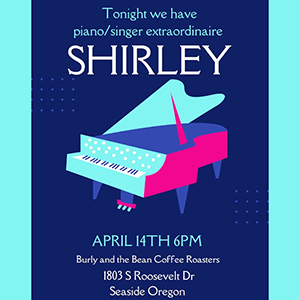 Live music poster for Shirley
