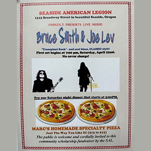 Poster for Live Music at Seaside American Legion
